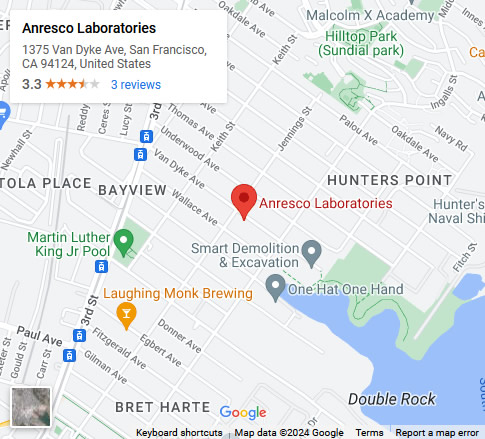 Anresco Laboratories map Anresco Laboratories map